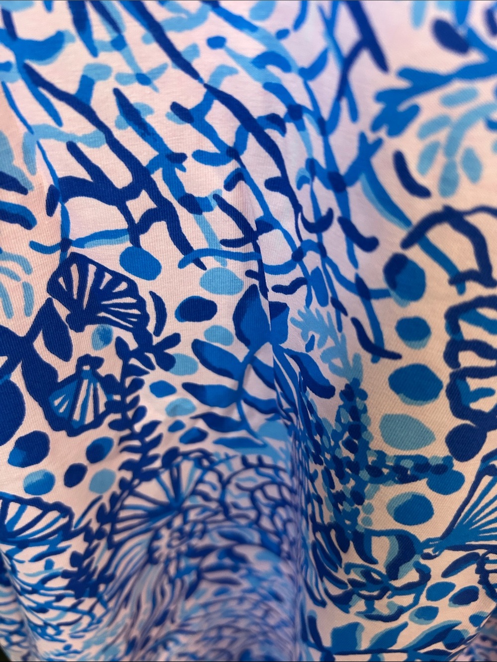 Blue and Pink Seashell Print Tank Top Billie Top - Picture 2 of 4